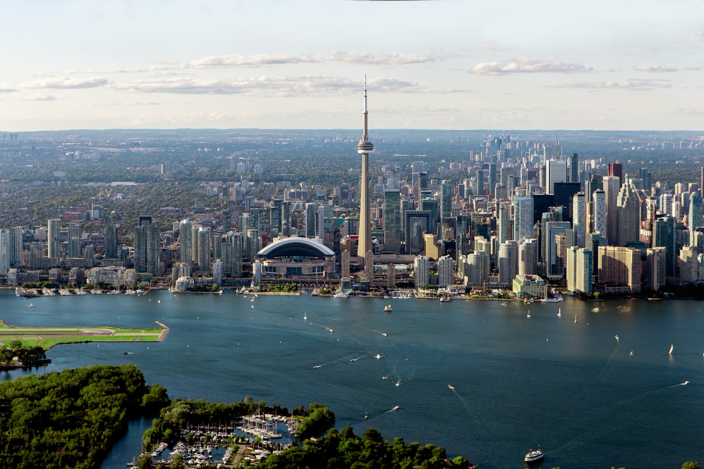 Toronto skyline along the waterfront
